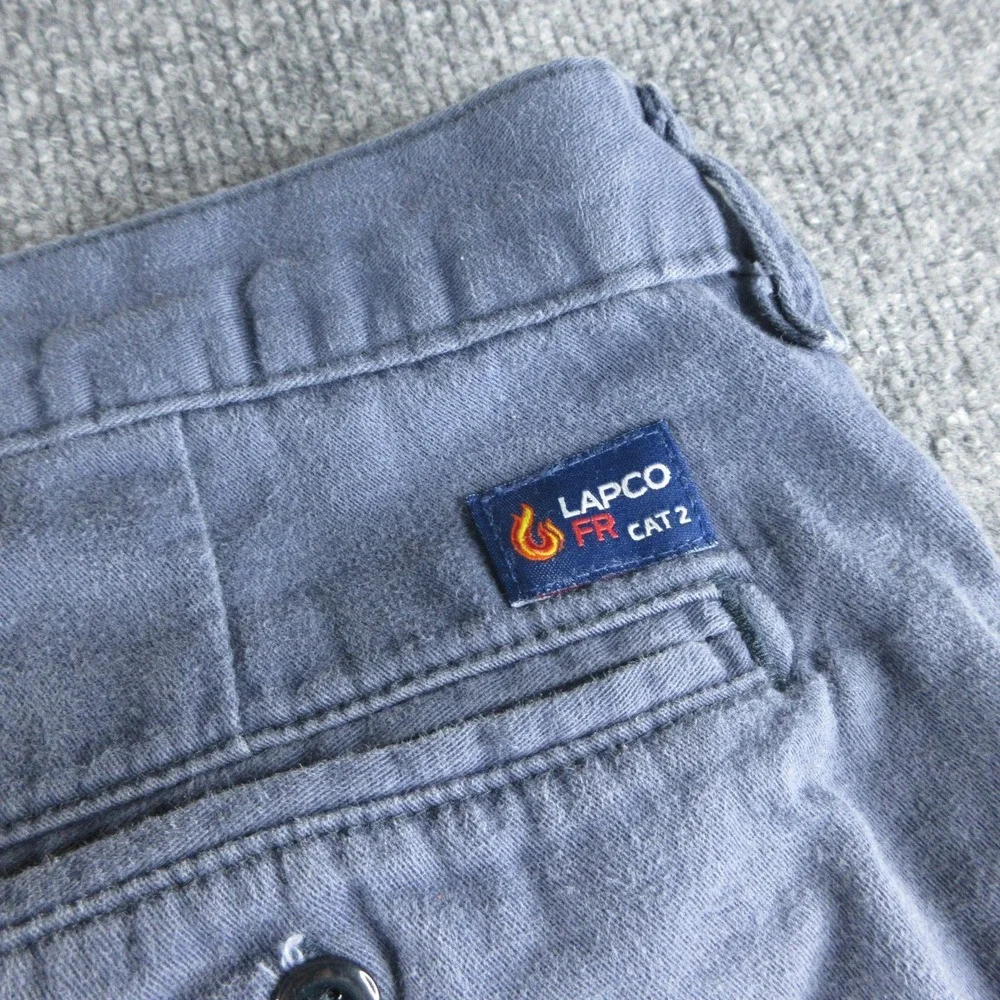 Lapco FR Pants Mens 42x32 Blue Flame Resistant CAT 2 Workwear Canvas